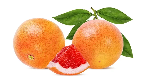 Grapefruit Geïsoleerd Witte Achtergrond — Stockfoto