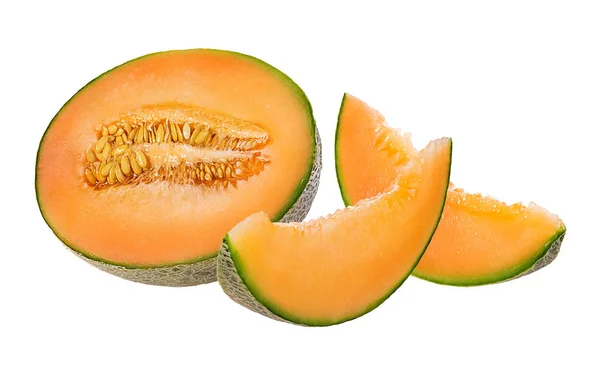 Melon Isolerad Vit Bakgrund — Stockfoto