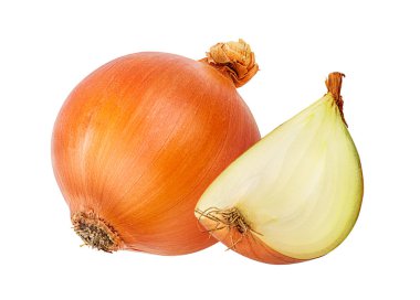 Beyaz arkaplanda izole soğanlar