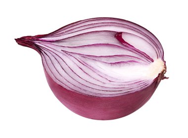beyaz arkaplanda izole edilmiş mor soğan.