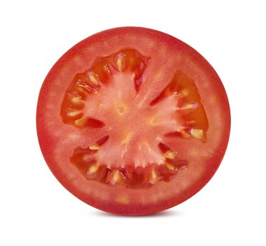 Beyaz arkaplanda izole edilmiş domates