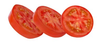 Beyaz arkaplanda izole edilmiş domates
