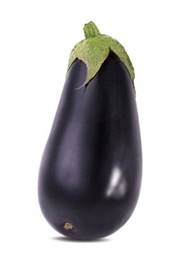 Beyaz arkaplanda izole edilmiş patlıcanlar