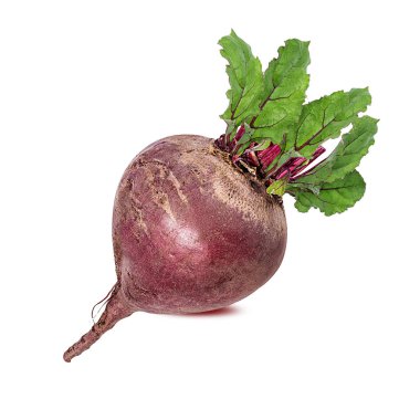 Beetroot with leaves isolated on white clipart