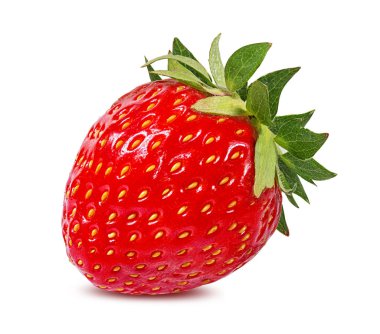 Çilek beyaz arkaplanda izole edildi
