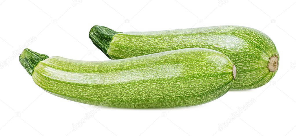 Fresh vegetable marrow isolated on white background