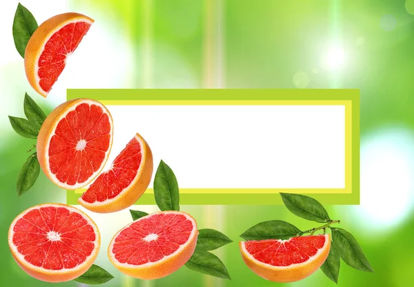 Fruits frame ,citrus frame,background space for text.Summer card