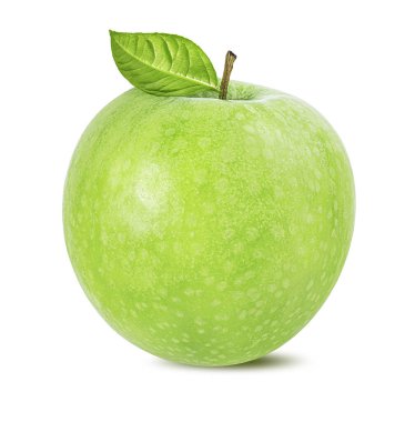 beyaz arkaplanda elma