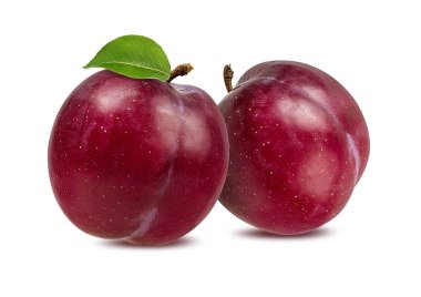 Beyaz arkaplanda erik