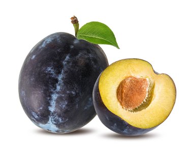 Beyaz arkaplanda erik