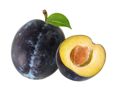 Beyaz arkaplanda erik