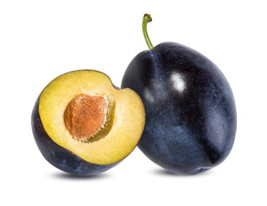 Beyaz arkaplanda erik