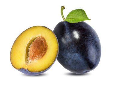 Beyaz arkaplanda erik