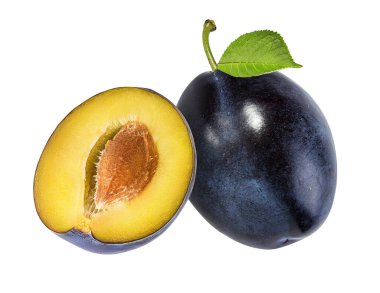 Beyaz arkaplanda erik