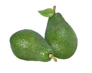 avokado beyaz arkaplanda izole edildi