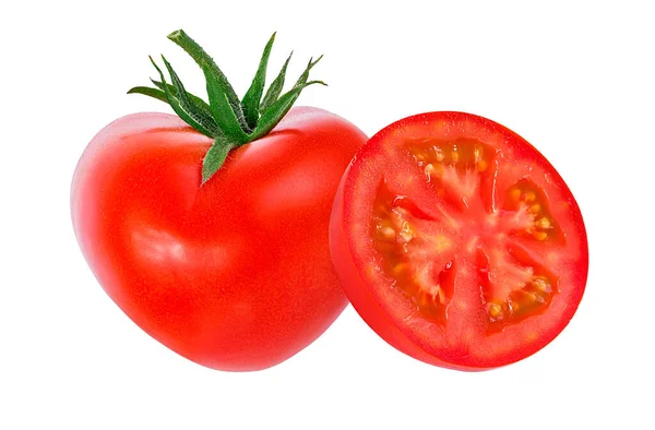 Tomaatti Eristetty Valkoisella Pohjalla — kuvapankkivalokuva