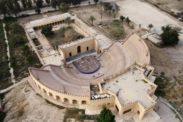 Εναέρια Άποψη Του Αμφιθεάτρου Από Την Αρχαία Βαβυλώνα Στο Hillah — Φωτογραφία Αρχείου