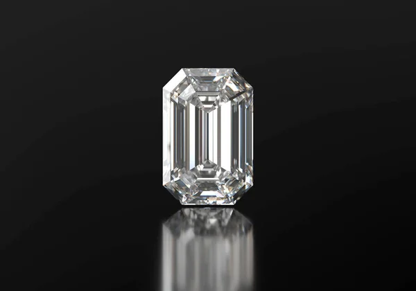 에메랄드 다이아몬드 렌더링에 — 스톡 사진