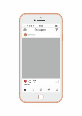 örnek instagram Insta vektör şablon smartphone telefon
