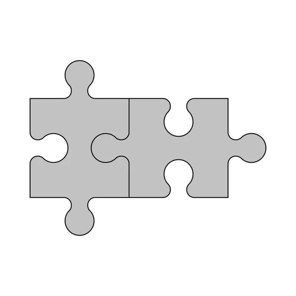 Puzzle Linie Symbol Vektor Illustration — Stockvektor