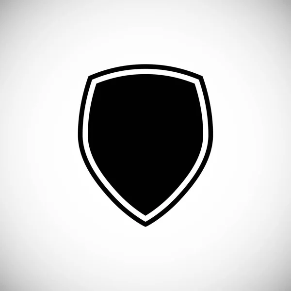 Shield vector icoon. Veiligheids badge stalen pictogram — Stockvector