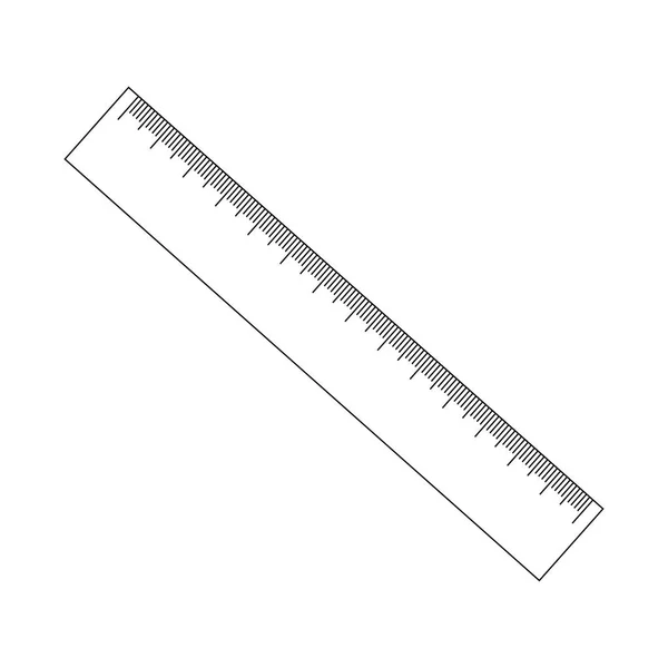 白い背景の上の定規のベクトルのアイコン — ストックベクタ