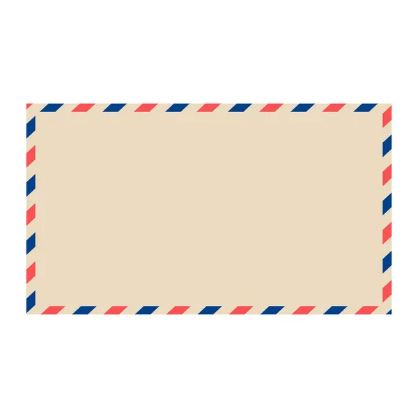 Envelope de correio aéreo vetorial. Envelope postal em branco — Vetor de Stock