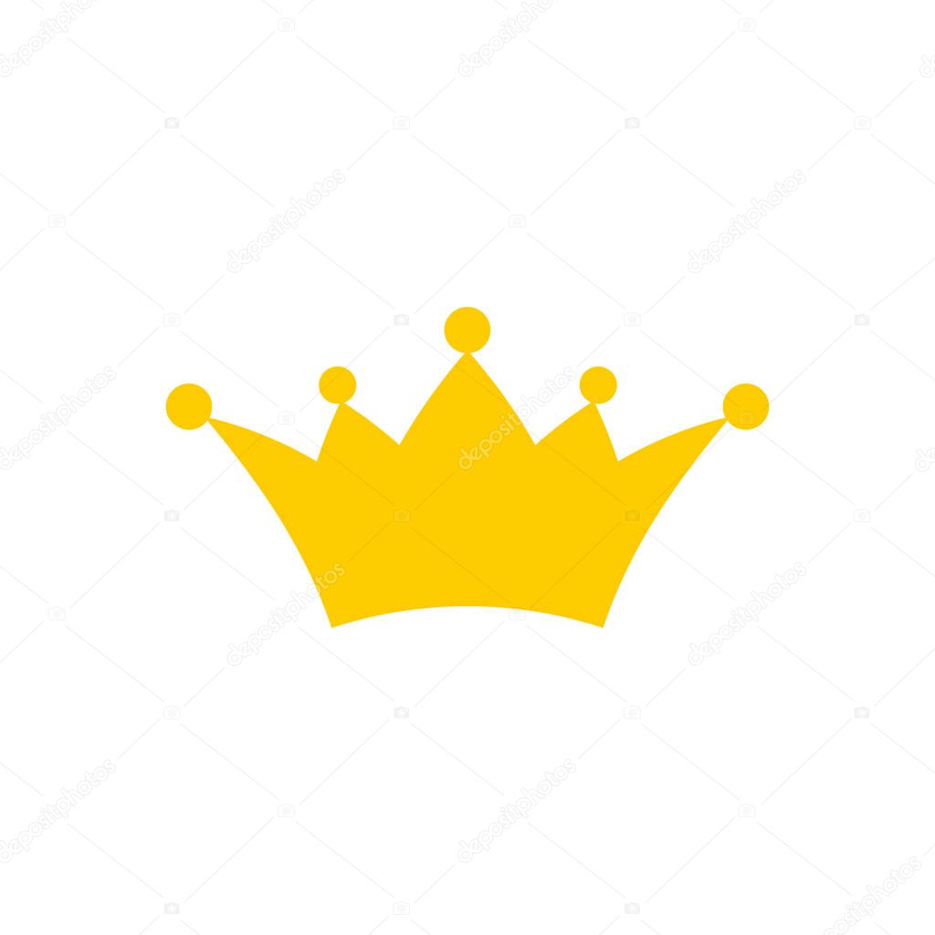 Vector crown icon isolated on white background