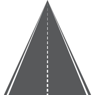 Vektör yol veya otoyol beyaz arka plan üzerinde işaretler ile