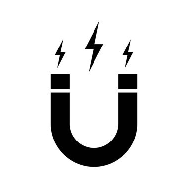 Beyaz arka planda yalıtılmış mıknatıs simgesi vektörü