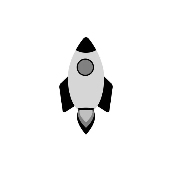 Rocket vector icon isolated on white background — Stock Vector