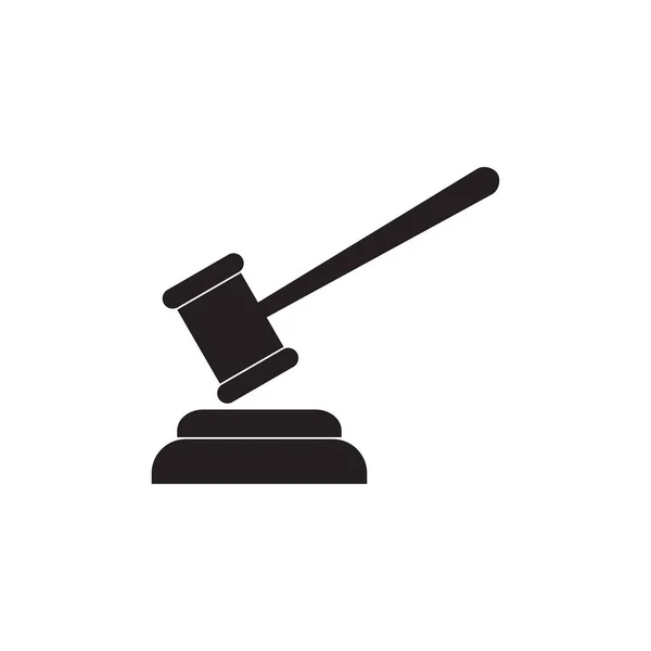 Gavel vector icon isolated on white background — Stock Vector