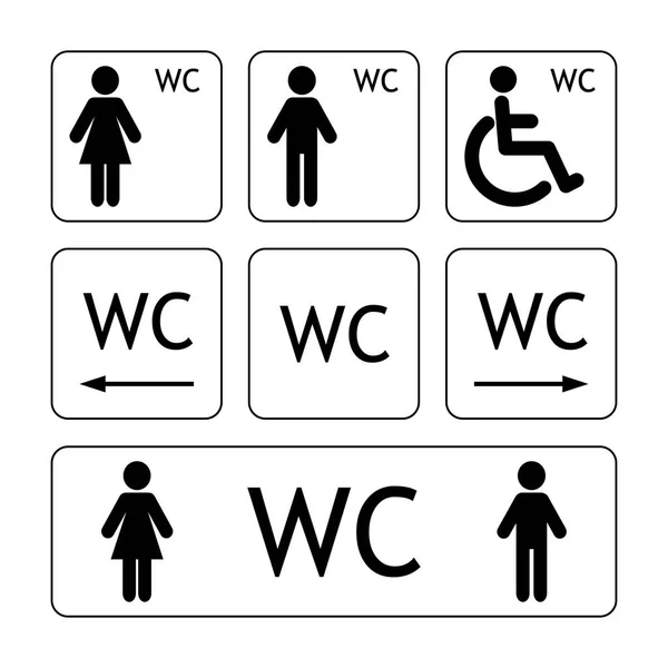 Señal de inodoro para el baño. WC signo de inodoro vector — Vector de stock