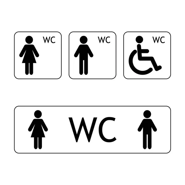 Tuvalet için Wc işareti. Wc tuvalet işareti vektörü