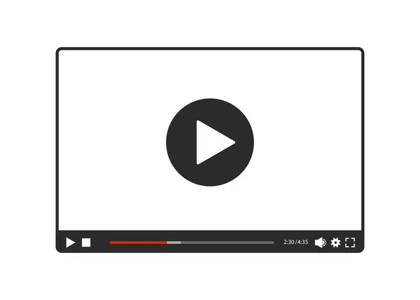 Siyah ve beyaz, vektör web video oynatıcı