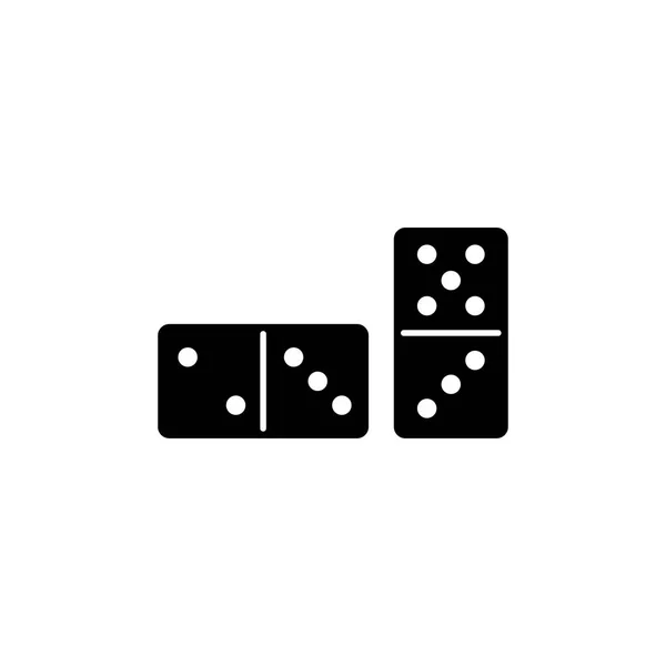 Domino icono vectorial aislado sobre fondo blanco — Archivo Imágenes Vectoriales