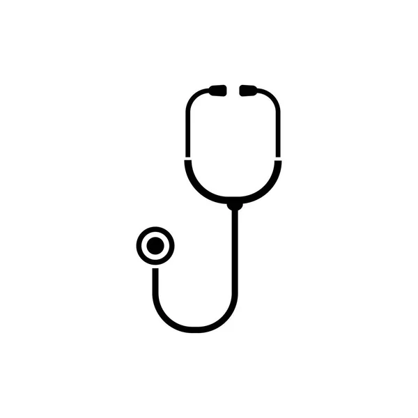 Stethoskop-Vektorsymbol isoliert auf weißem Hintergrund — Stockvektor