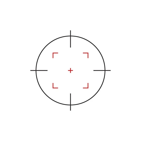 Icono objetivo Vector aislado sobre fondo blanco — Archivo Imágenes Vectoriales