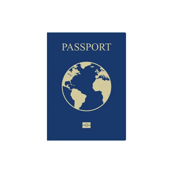 Ícone de vetor de passaporte isolado no fundo branco — Vetor de Stock