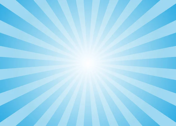 Sluneční paprsky. Abstraktní modré pozadí sluneční paprsky — Stockový vektor