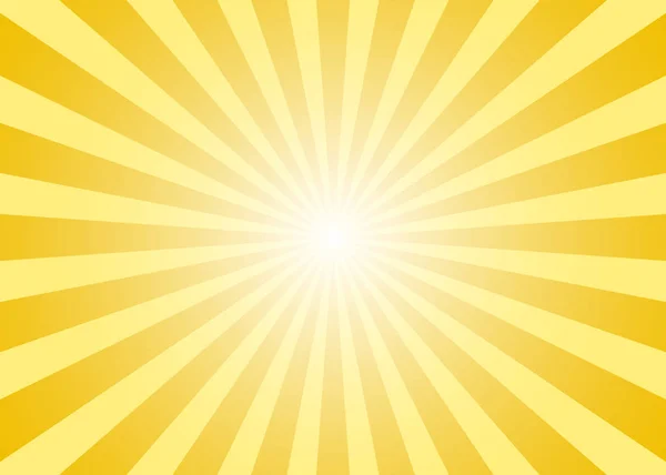 Abstract yellow sun rays background. Vector illustration — Stock Vector