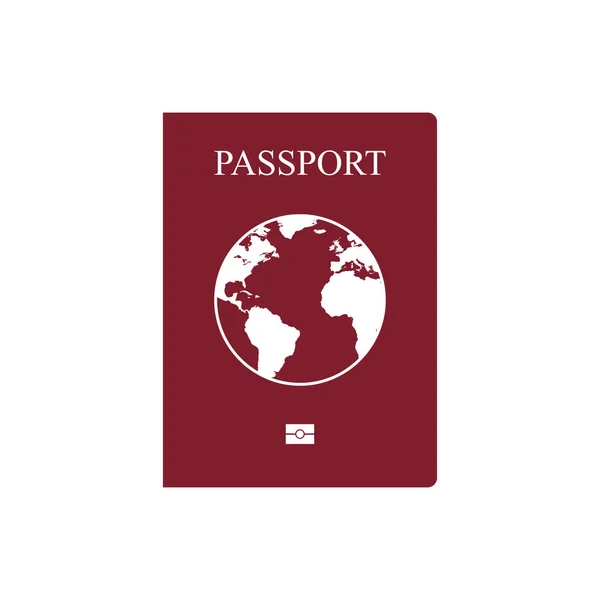 Ícone de vetor de passaporte isolado no fundo branco — Vetor de Stock