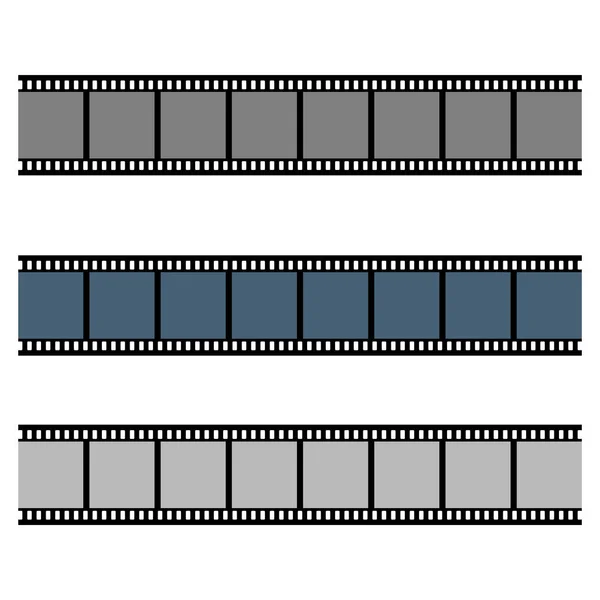 Film remsa samling vektor illustration isolerad på vit bakgrund — Stock vektor