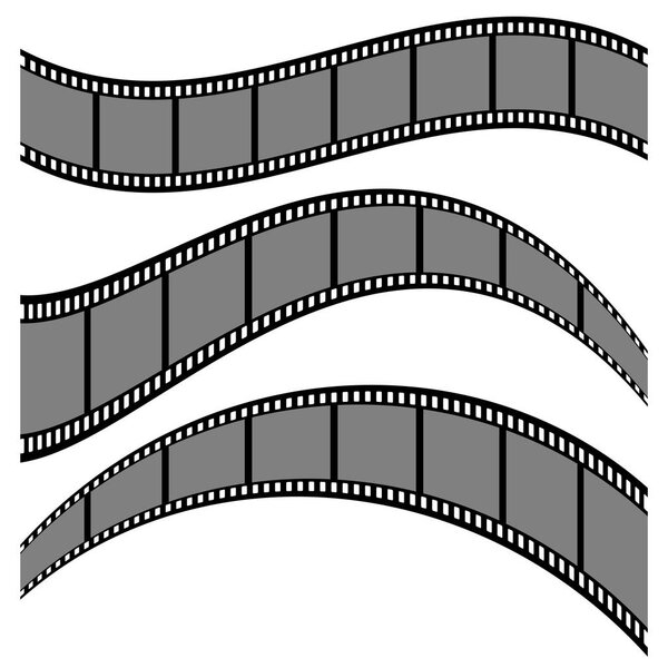 Film strip collection vector illustration isolated on white background