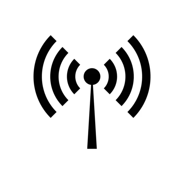 Wifi simgesi. Beyaz arka planda yalıtılmış anten vektör simgesi — Stok Vektör