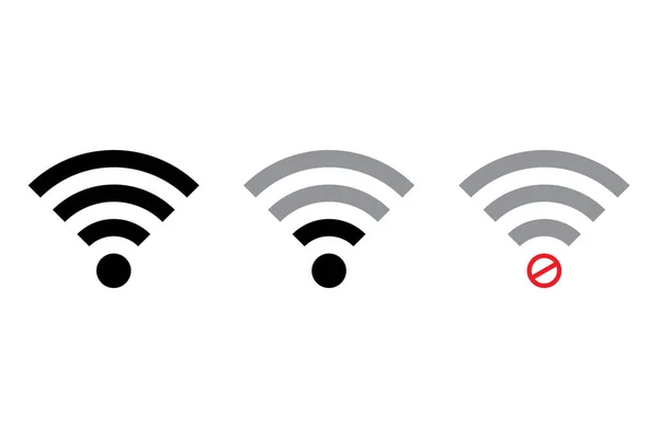 Vector de icono Wifi aislado sobre fondo blanco — Vector de stock