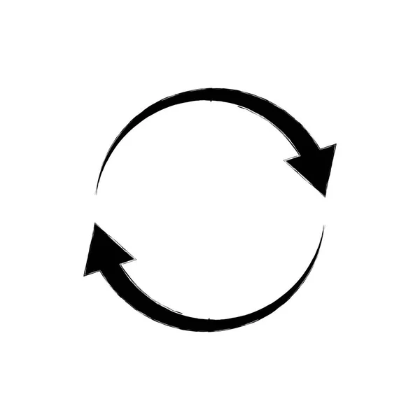 Signo de flecha circular icono vectorial aislado sobre fondo blanco — Archivo Imágenes Vectoriales