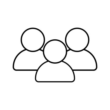 Beyaz arka planda yalıtılmış konuşan kişiler vektör simgesi