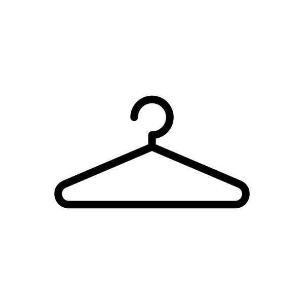 Percha de ropa. Colgador icono vector aislado sobre fondo blanco — Vector de stock