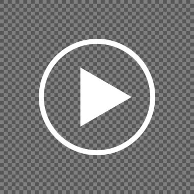 Şeffaf arkaplanda izole edilmiş düğme vektör simgesini oynat